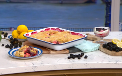 The Shepherdess (Alison O’Neill ) blackberry and apple cobbler with blackberry compote and cream ...