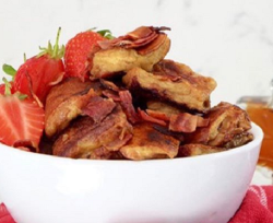 Adria Wu Masala Chai French Toast Bites with Turkey Bacon on Sunday Brunch