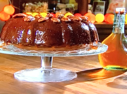James Martin banana, maple syrup and pecan cake with toffee caramel on James Martin’s Unit ...