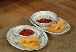 Matt Tebbutt’s chilli jam with party prawns on Saturday Kitchen