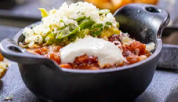 Lisa Faulkner’s cowboy beans with avocado, cheese, yoghurt and salsa on John and Lisa̵ ...