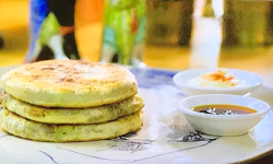 Gok Wan pan fried flatbread  stuffed with beef, potato and dill on Gok Wan’s Easy Asian