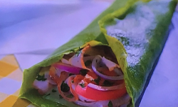 Molly Yeh’s green pancake wraps on Girl Meets Farm