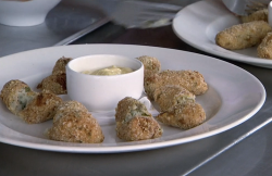 Nick Nairn and Dougie Vipond Kipper croquettes with mustard mayonnaise on The Great Food Guys