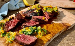 Mike Reid’s BBQ steak with chimichurri sauce on This Morning