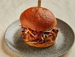 Judy Joo’s Korean Fried Chicken Burger on Sunday Brunch