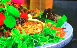 Atul Kochhar’s Indian village style chicken with salad and a spicy yoghurt dressing on on  ...