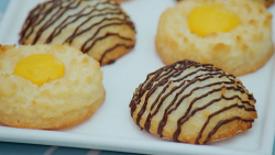 Prue Leith mango and coconut macaroons on The Great British Bake Off 2020