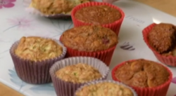 Chris and Fletcher’s sweet and savoury muffins with courgettes and honey on Eat Well For Less?