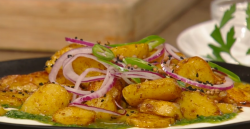 Yotam Ottolenghi chaat potatoes with tamarind tamarind tamarind and yoghurt on Saturday Kitchen