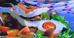 James Martin Barbecue sea bass with Serrano ham and salad, Spanish olive oil on James Martin’s M ...
