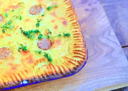 Jamie’s sausage and mash pie with apple and leeks on Jamie: Keep Cooking Family Favourites