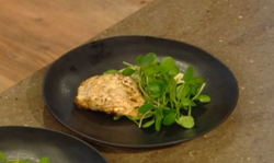 Matt Tebbutt turbot with courgettes and a sweet and sour dressing on Saturday Kitchen