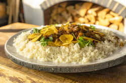 Mike Reid  Caribbean  lamb curry with plantain crisp on James Martin’s Saturday Morning