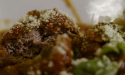 Fausto’s polpette Italian meatballs on Our Food, our Family with Michela Chiappa
