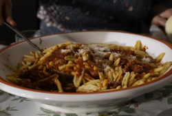 Dora’s sausage pasta on Our Food, our Family with Michela Chiappa
