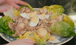 Gregg Wallace, Rachel and Sadie’s egg, butter beans and tuna salad on Eat Well For Less?