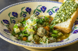 Richard Corrigan’s Earthen Soup with Crusty Bread and Basil Pesto on James Martin’s  ...