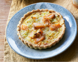 Hermine’s salmon and leek quiche on The Great British Bake Off 2020