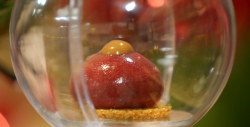Alex Greene’s Christmas free bauble canape on the Great British Menu