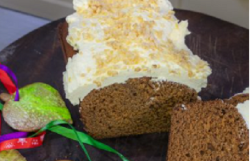James Martin ginger cake with black treacle and cream topping on James Martin’s Saturday M ...