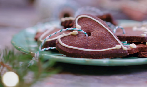 Rachael Khoo chocolate gingerbread with wholemeal flour, black pepper and white chocolate icing  ...