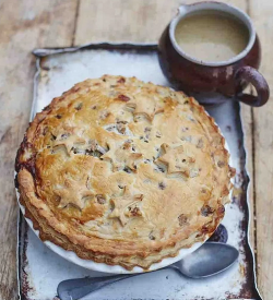 Jamie Oliver Christmas hodgepodge pie with leftover turkey and stuffing on Jamie: Keep Cooking a ...