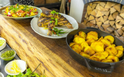Sabrina Gidda’s Masala Roasted Chicken with Jeera Roast Potatoes and Cauliflower Chaat on  ...
