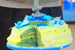 Sophia’s sweet Fountain cake on Junior Bake Off 2021