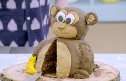 Anne-Marie’s marbled monkey cake on The Great Celebrity Bake Off for SU2C