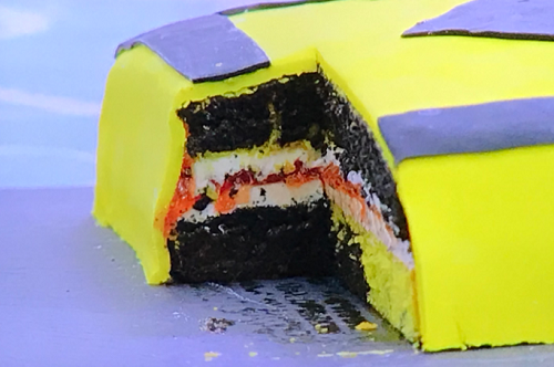 Rob Beckett motorway diversion cake on The Great Celebrity Bake Off for SU2C 2021