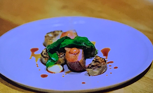 Tommy banks smoked duck breast with rhubarb ketchup on Gregg Wallace: Big Weekends Away