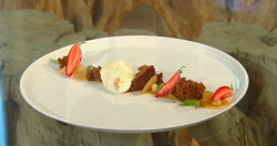 James Martin Ginger parkin with ginger ice cream on Saturday Kitchen